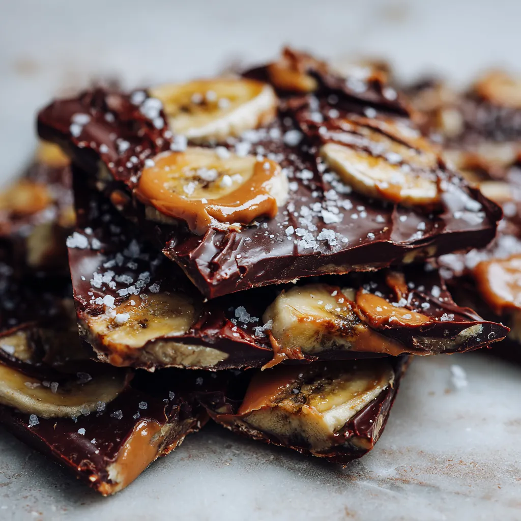 Decadent Chocolate Banana Bark with Real Banana Slices and Rich Dark Chocolate - secondary view
